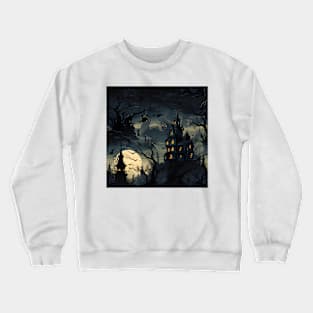 Halloween Decorations 18 - Haunted House Crewneck Sweatshirt